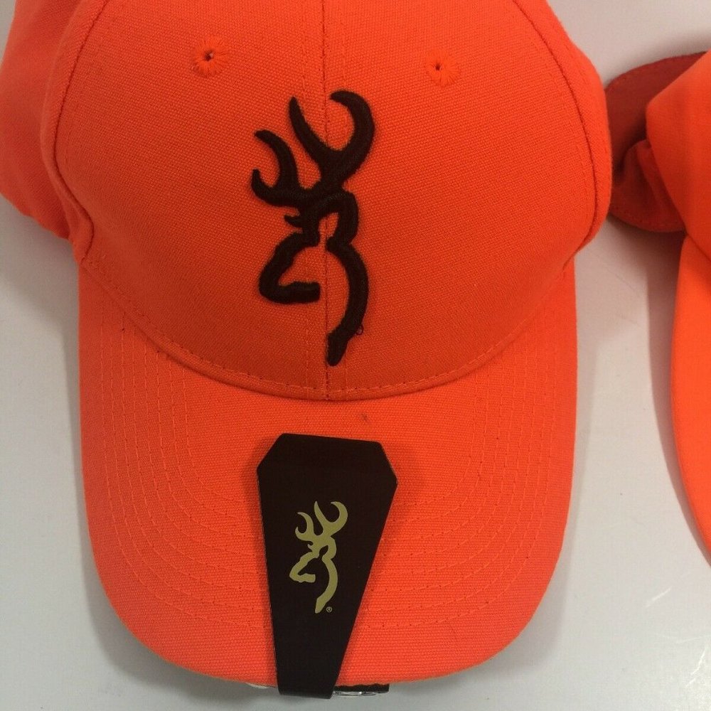 Browning Hunting Baseball Hat Orange  & Midway Hat - Picture 2 of 7
